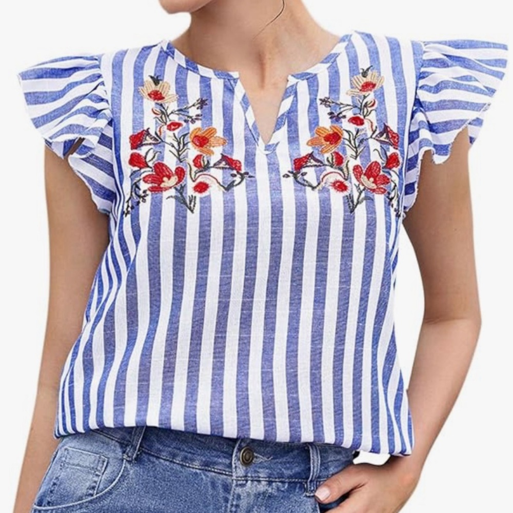Colorful Linen Top